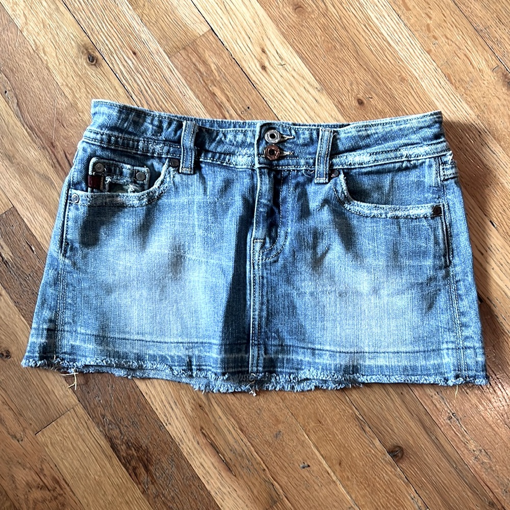 Miss Me camo jean mini skirt (size S)